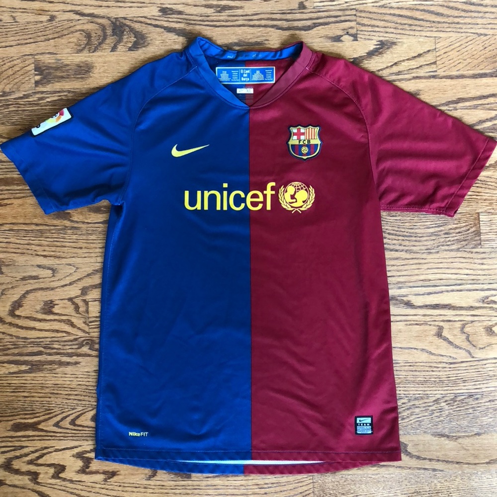 AUTHENTIC NIKE FC Barcelona Soccer Jersey 08/09 XL